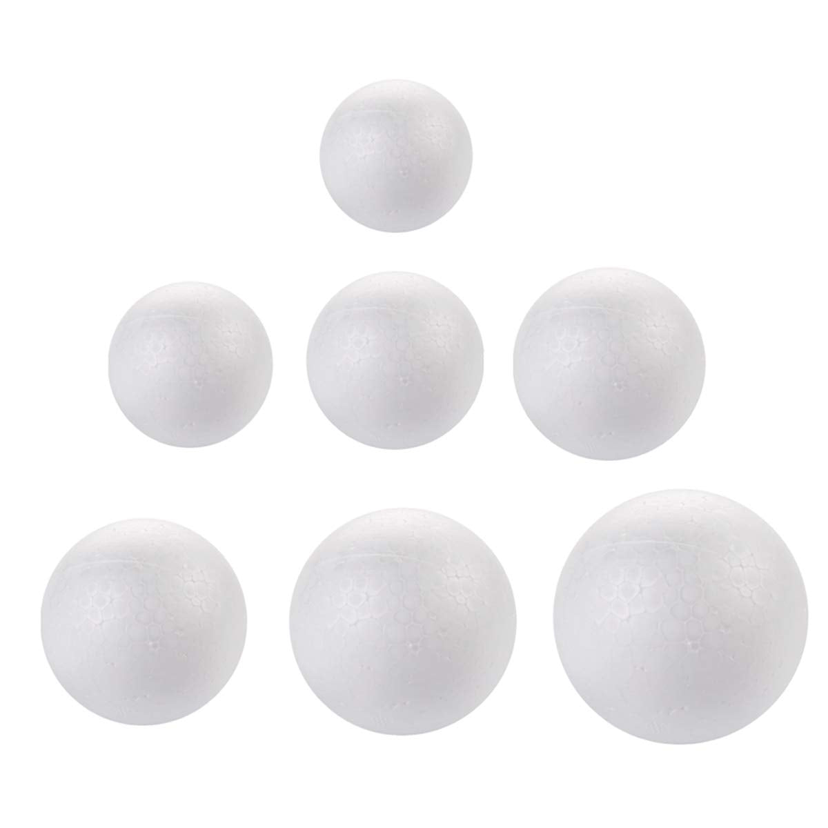 DIYASY 100 Pcs 2-8cm White Smooth Foam Balls for Arts & Christmas Ornaments,Polystyrene Round Balls for DIY Crafting and Decorat