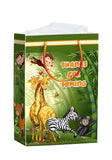 Pack of 10 Green Forest theme Birthday Return Gift Paper Bags|Made in India|Animal theme paper carry bag|jungle Print|Gifting Ba