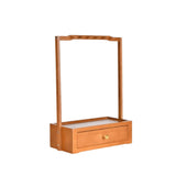 UJEAVETTE Hanging Bamboo Brush Holder Round Knob Calligraphy Brush Stand Tabletop Pen Pencil Holder CleanLined for Calligrapher