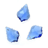 20pcs Czech Faceted Crystal Glass Baroque Chandelier Pendant Drop Beads Suncatcher 22mm December Light Blue Birthstone