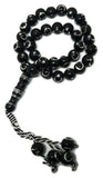 Muslim Bead Tasbih 33 Rosary AMN-277 Islam Prayer dhikr Misbaha with Moon Star Engraved on Islamic Religion Eid Ramadan Gift (Bl