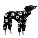 Cnkwei Dog Pajamas Medium Large Dog Paw Printed Greyhound Pajamas Jumpsuit Bodysuit