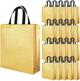 Havenza Gift Bag Medium Size Pack of 20 : L13 x W12 x D4 inch|Resuable NonWoven Shiny Metallic Laminated|Haldi Return Gifts, Ju