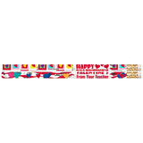Happy Valentines From Your Teacher Motivational Pencils, 12 Per Pack, 12 Packs