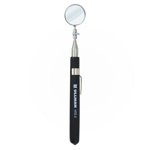 Ullman Hte-2 Glass High-Tech Telescoping Inspection Mirror, 1-1/4'' Diameter, 6-1/2'' To 35'' Extended Handle Length, Clear