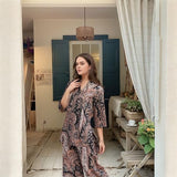 Anni Designer Women'S Cotton Blend Mid Thigh Printed Co-Ord Set (Jid Keri Black Co-Ord_Xxl_Black_Xx-Large),Black,2XL,Cotton Blend,Regular,Kurta