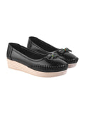 Shoetopia Bow Detailed Casual Black Loafers For Women & Girls /Eu37,Black,4,B0DZVNPKL5