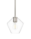 Linea di Liara Macaria Modern Glass Farmhouse Pendant Lighting for Kitchen Island and Over Sink Lighting Fixtures Brushed Nickel