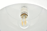 Elegant Lighting Nora Collection Pendant D11.5In H9In Lt:1 Frosted White And Natural Wood Finish