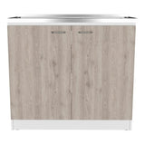 Napoles Utility Sink With Cabinet -Kitchen -Smokey Oak / Light Gray