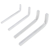 4pcs Square Head Wrench Set, 0.12in 0.16in 0.2in 0.24in Chrome Vanadium Steel L-Shaped Wrench Reliable Square Key Wrench Set Elb