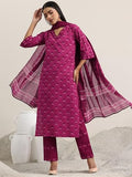 Libas Women'S Cotton Kurta Set (400354_Burgundy_M)