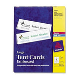 Avery Embossed Tent Cards, 50/BX