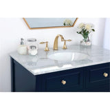 Elegant Decor Metropolis 36 Solid Wood And Metal Single Bathroom Vanity In Blue