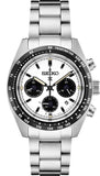 SEIKO SSC813 Watch for Men Prospex Collection Stainless Steel Case and Bracelet, White Dial