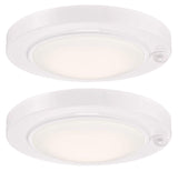 GRUENLICH LED Motion Sensor Flush Mount Ceiling Lighting Fixture, 8.7 Inch 11.5W 890 Lumen, Metal Housing, ETL Rated, 2-Pack, Wh