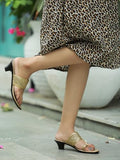 Shoetopia Classic Heeled Golden Kolhapuri For Women /Eu41,Gold,8,B0DJJYY5ZW
