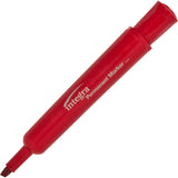 Integra Permanent Red Chisel Markers (Pack of 12)
