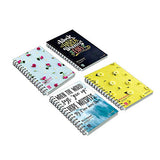Askprints A5 Notebook (Unruled Wire Bound Spiral Notebook, Multicolor, Pack Of 4)