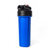 Standard 2.5x10 Blue Whole House Filter Housing 3/4 NPT with Pressure Release