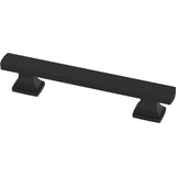 FRANKLIN BRASS Tiered Foot (10-Pack) Cabinet Handles 3-3/4 Hole Center Pulls | Matte Black Hardware Kitchen Door, Drawers, Dress