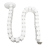 Progressive Automations Heavy Duty Adjustable Cable Management Snake. Standing Desk Accessories. Cable Management Organizer - Wh