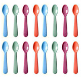 ChaLeeMoo 16Pcs Kids Plastic Spoons, Multicolor Toddler Utensils, Reusable Kids Silverware Set, BPA Free, Ideal Kids Cutlery Set