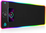 GIM RGB Gaming Mouse Pad with 15W Wireless Charging, LED Mouse Pad with 10 Light Modes, Extra Large Mousepad 800x300x4MM, Non-Sl