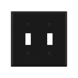 ENERLITES Double Toggle Light Switch Metal Cover Plate, Wall Plate, Corrosion Resistant, Standard Size 2-Gang 4.50 x 4.57, Powde