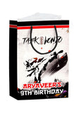 Taekwondo Theme Pack of 10 Glossy Paper Gift bags for Kids Return Favors |Taekwando theme |Customize with Name or message (Multi