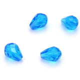 24pcs Adabele Austrian 8mm Faceted Teardrop Crystal Beads Capri Blue Compatible with 5500 Swarovski Crystals Preciosa