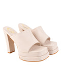 Shoetopia Stylish Solid Cream Block Heels For Women & Girls /Uk3,Cream,3,B0BZPQLMGX