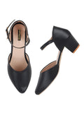 Shoetopia Comfortable Black Heels For Women & Girls /Eu39,Black,6,B0DJNY32QK
