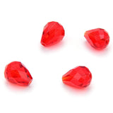 50pcs Adabele Austrian 10mm Faceted Teardrop Crystal Beads Light Siam Red Compatible with 5500 Swarovski Crystals Preciosa