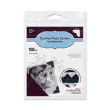 Scrapbook Adhesives by 3L, Black, SelfAdhesive Paper Photo Corners, 108Pack, 12 by 12