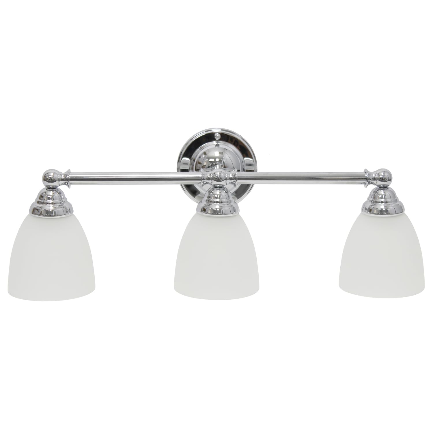 All The Rages Essentix 3-Light Metal & Glass Vanity Fixture In Chrome
