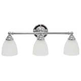All The Rages Essentix 3-Light Metal & Glass Vanity Fixture In Chrome