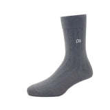 Peter England Full Length MenS Broad Rib Pattern Socks Dark Grey
