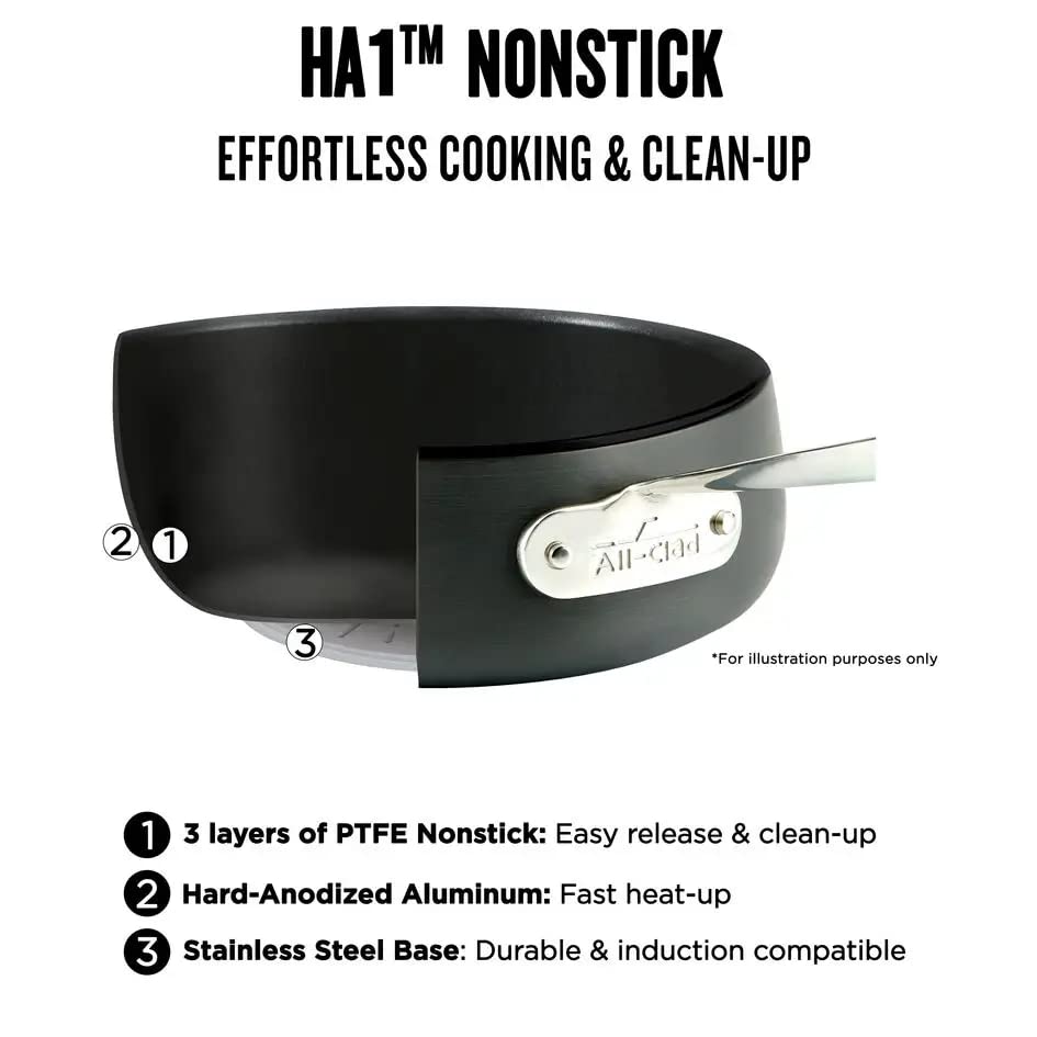 All-Clad Ha1 Hard Anodized Nonstick Fry Pan Cookware (12 Inch Fry Pan)