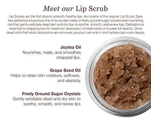 Sara Happ The Lip Scrub: Sparkling Peach Sugar Scrub for Dry Lips - Gently Exfoliate, Polish, and Revitalize Lips with Vitamin E