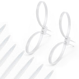 Boao 20 Pcs 13.5 x 0.5 Inch Zip Ties Cable Disposable Heavy Duty Tie Double Flex Plastic Nylon Tie Restraints (White)