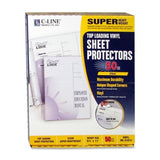 Wholesale CASE of 10 CLine Vinyl Top Loading Sheet ProtectorsSheet Protector, Vinyl, SuperHeavyweight, Clear