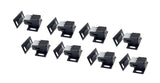 QCAA Heavy Duty Large Jumbo Roller Catch Latch for Closet Doors and Cabinets, Matte Black, Made in Taiwan, 8 Pack