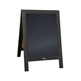 Flash Furniture Canterbury Magnetic Chalkboard Sign - Black Wood Frame - 40 x 20 - Freestanding Double Sided Magnetic Chalkboard