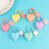 WARMINGO DE 6 Pc Heart Bag Charms & Keychains with Smiley Design for Bags