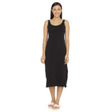 Zivame Knit Cotton Kurti Slip for Women - Black