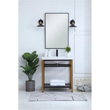 Elegant Kitchen And Bath 30 Inch Single Bathroom Metal Vanity With Shelf - Golden Black