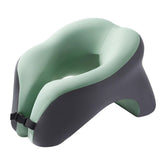 Trendivibe Memory Foam Travel Neck Pillow Massage Table Cradle Multipurpose Face Cradle Green