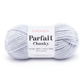 Premier Parfait Chunky Yarn - Super Bulky, Ideal for Knitting and Crocheting, Chenille, Cloudy Day, 3.5 oz, 131 Yards