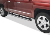 APS Running Boards 5 inches Compatible with Chevy Silverado GMC Sierra 1500 2001-2013 Crew Cab & 2500 3500 2001-2014 (Exclude CK
